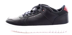 Tommy Hilfiger Sneaker Herren Gr. 41 – Schwarz – Leder – Weißer Absatz – Freizeit – Vorschau 2