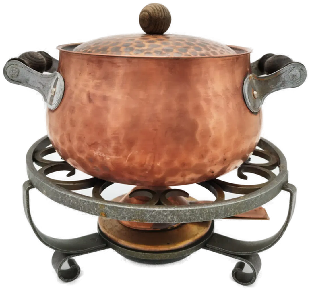 Fondue Set aus Kupfer - vintage  - Bild 1