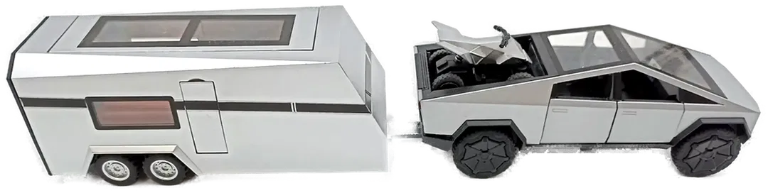 Tesla Cybertruck Modell mit Wohnwagen - Bild 4