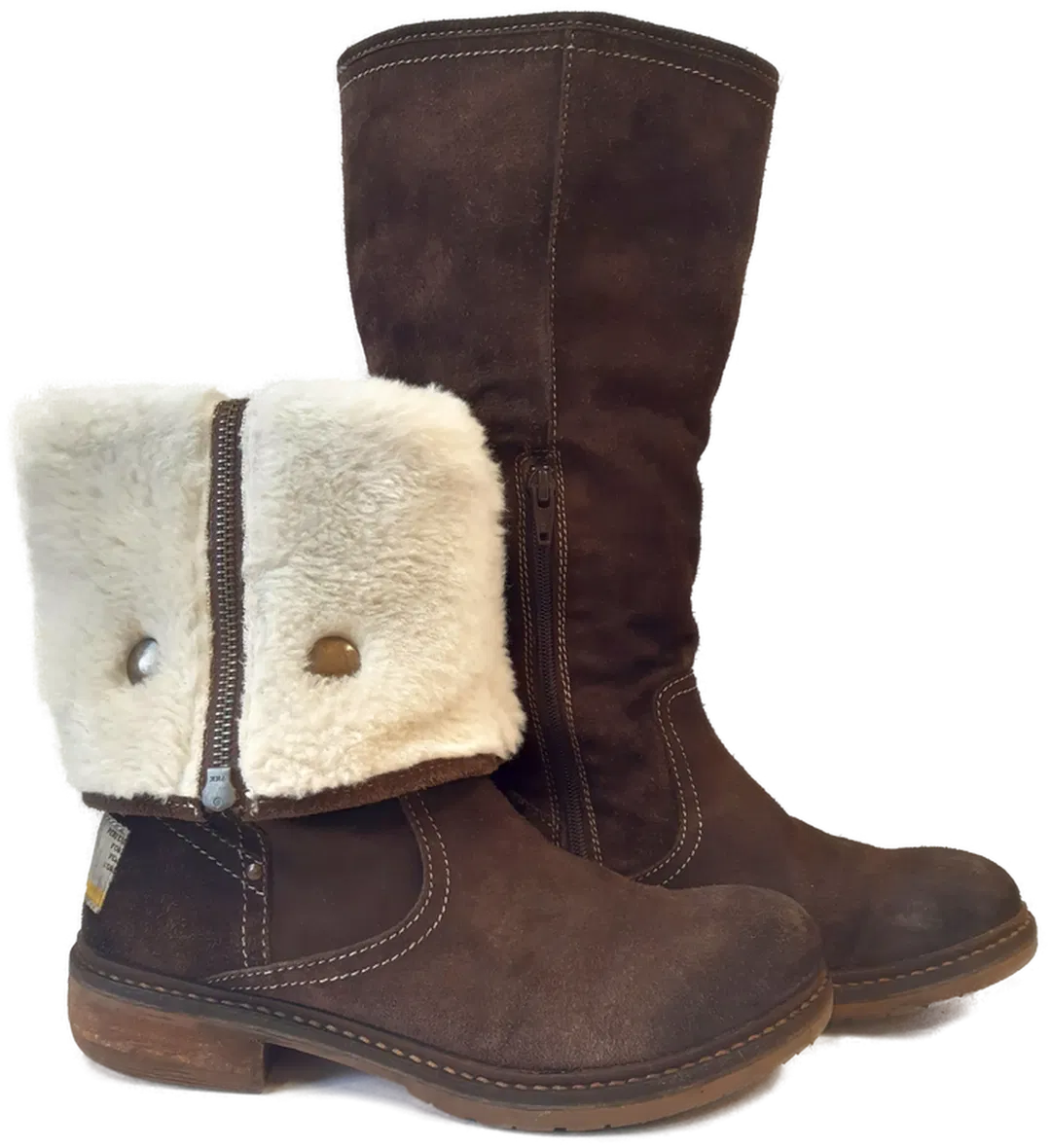 MANAS Design Damen Stieflette/Stiefel Rauleder, braun - Gr. 37 - Bild 4