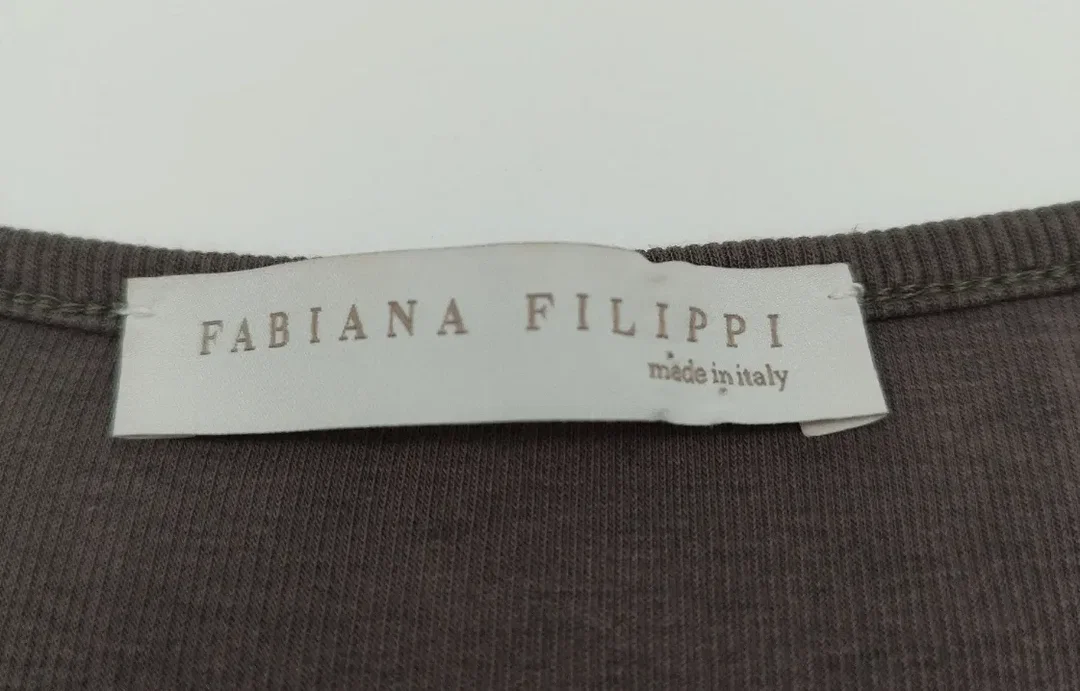 Fabiana Filippi - Graues Oberteil mit Kettendetails - XXL, 94% Baumwolle, 6% Lycra – Bild 5