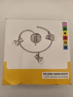 Halogen-Wandleuchte, Spotspirale neu - Bild 3