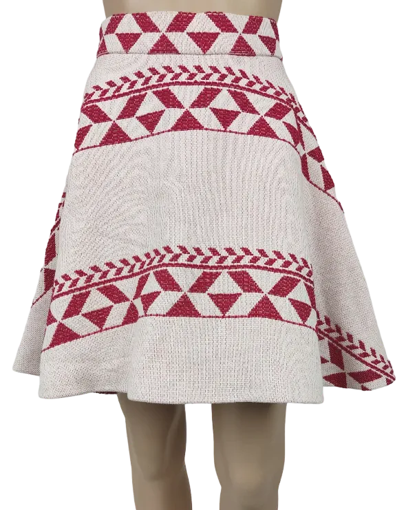 Maje Damen Rock, beige/rot - Gr. XS - Bild 4