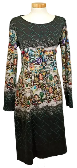 Aventures des Toiles Damen Midikleid gemustert Gr. 40 - Bild 1