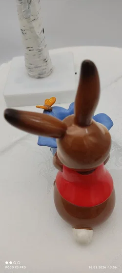 Goebel Porzellan-Hase Mit Glockenblume | Ostern-Sammlerstück  - Bild 5