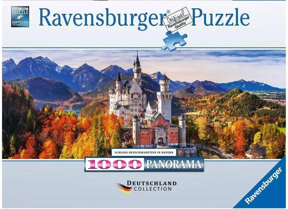 Ravensburger Puzzle 1000 Teile – Panorama Schloss Neuschwanstein – Deutschland Collection - Bild 4