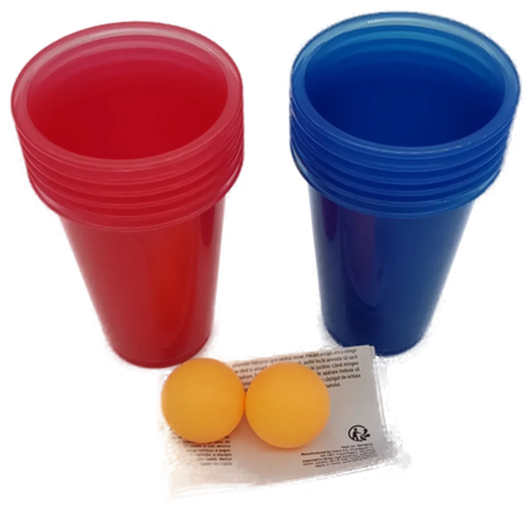 Flying Tiger Beer Pong Set – Party-Spiel mit Bechern & Bällen – Bild 4