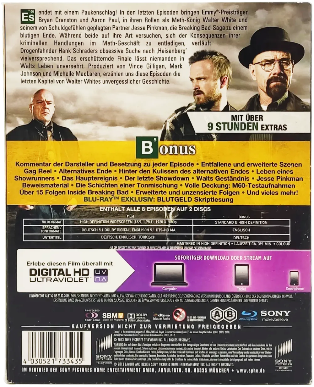 Blu-Ray "Breaking Bad - Die Finale Season" mit Bryan Cranston und Aaron Paul (2 Discs) – Bild 2
