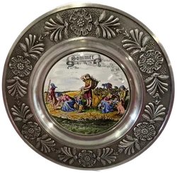 4 Stk Zinnteller - 4 Jahreszeiten - Bild 4