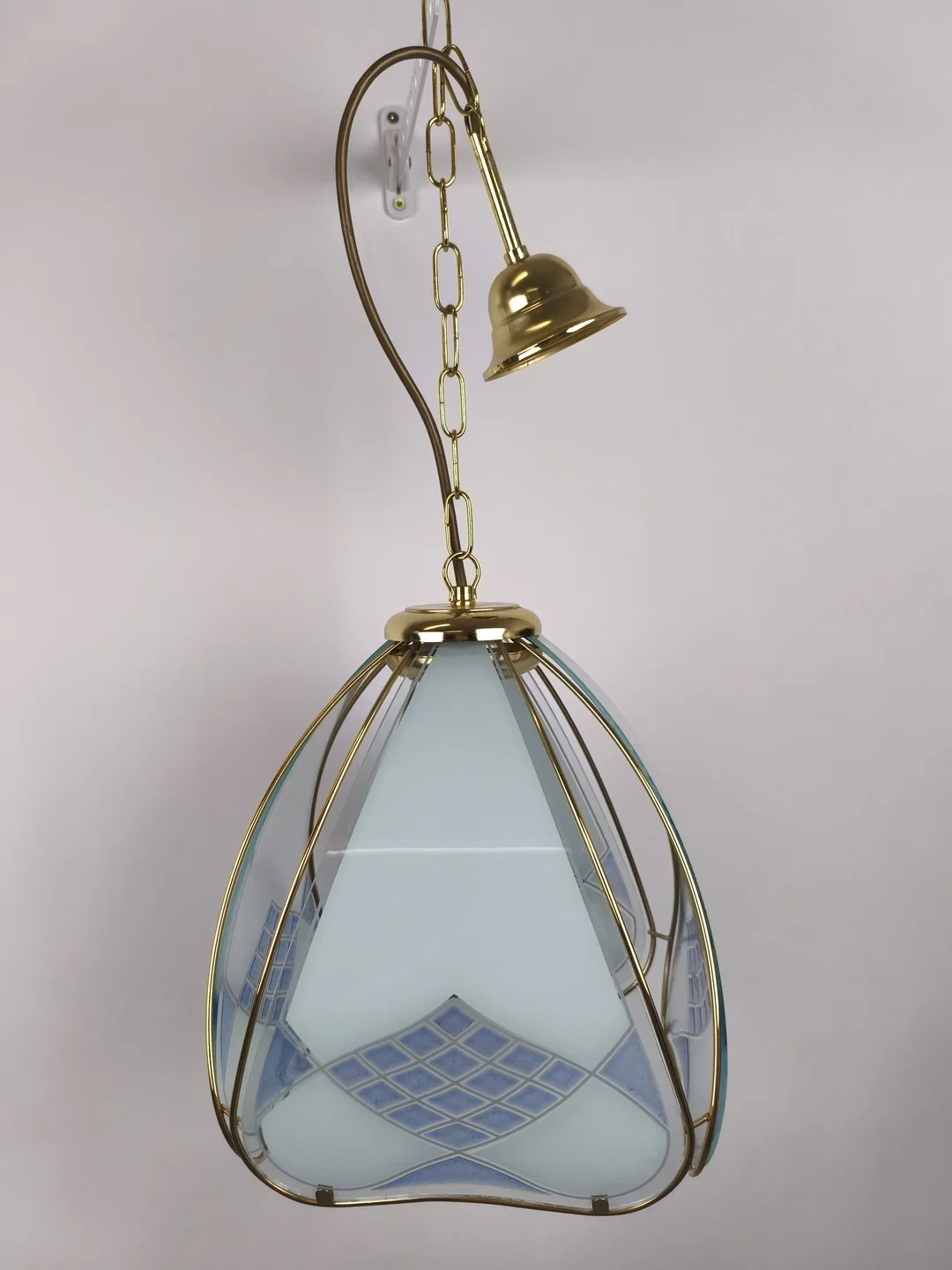 Deckenlampe, Messing/Glas - Bild 1