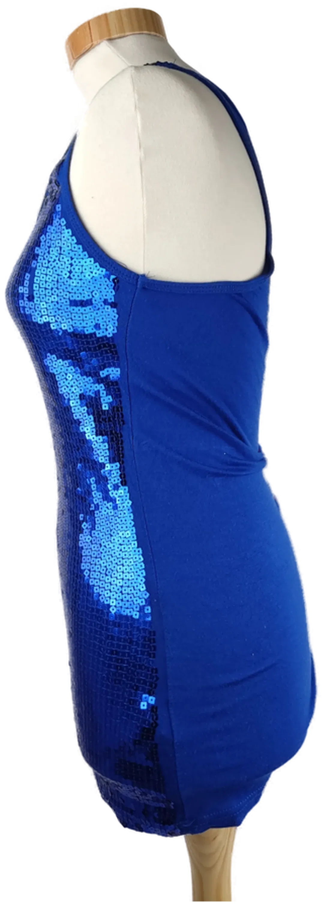 Top 'forever', ärmellos mit Rundhalsausschnitt, royal blue mit Pailletten, Größe XS – Bild 2