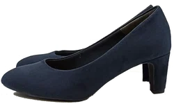 Tamaris Damen Wildlederpumps dunkelblau F 1/2 - Gr. 39 – Vorschau 4