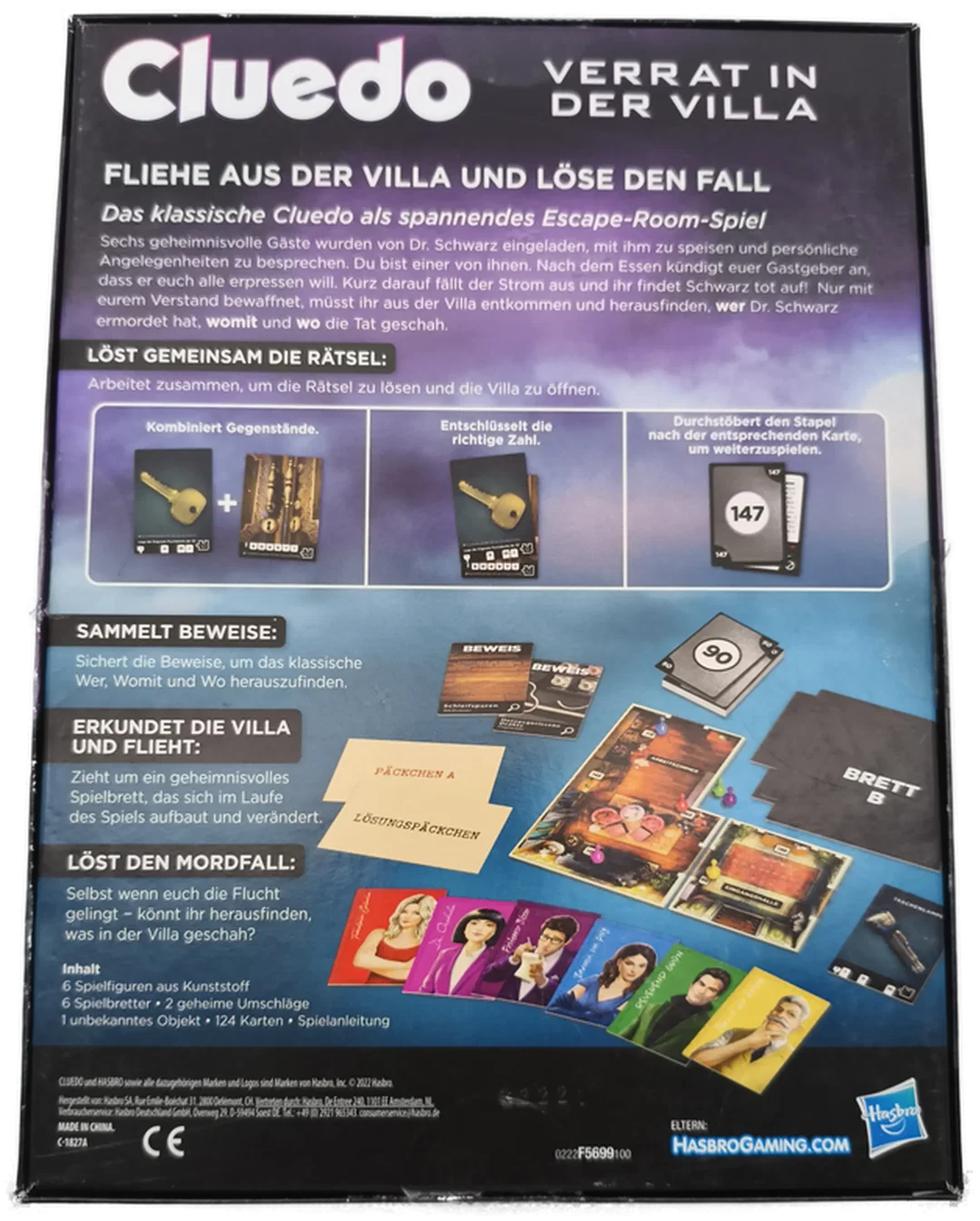 Hasbro, Cluedo "Verrat in der Villa" Krimi & Rätsel Spiel – Bild 3