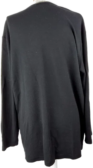 Pullover "Canda", langarm mit Rundhalsausschnitt, gestrickt, schwarz, Größe XL – Bild 3
