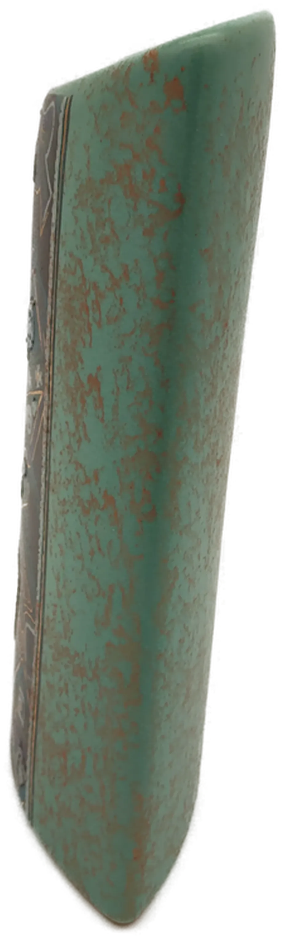 Keramikvase in Türkis mit Geometriedekor | Retro-Charme – Bild 2