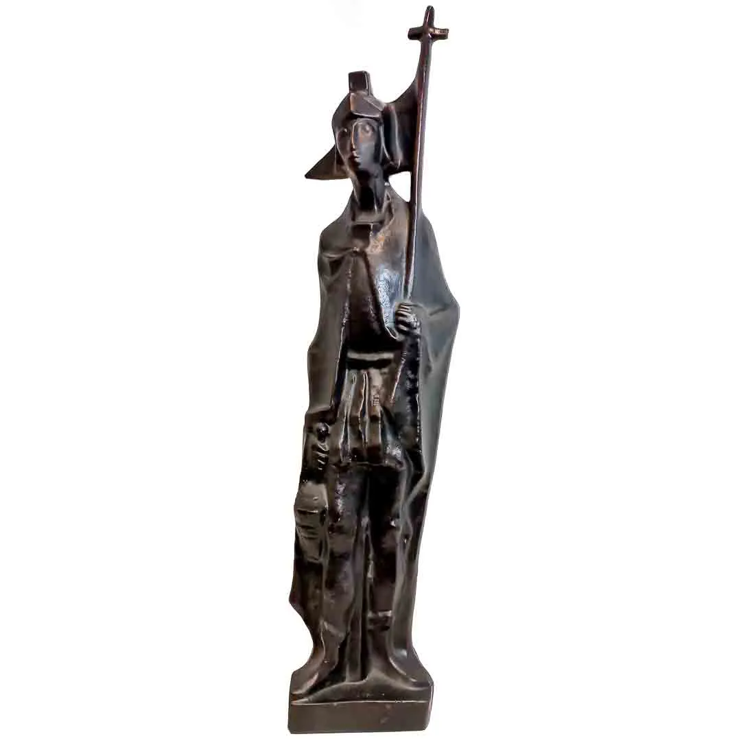Repräsentative Statue „Heiliger Florian“ – Massiver Bronzeguss - Bild 2