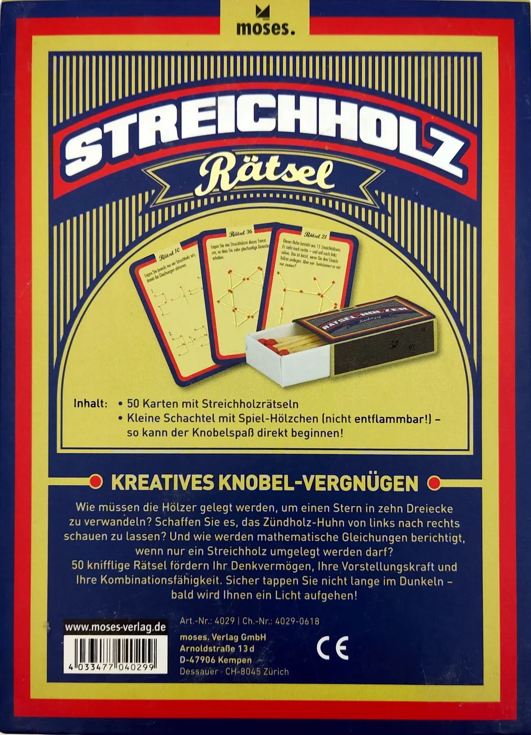 Streichholz Rätsel - 50 Knobeleien, Moses – Bild 2