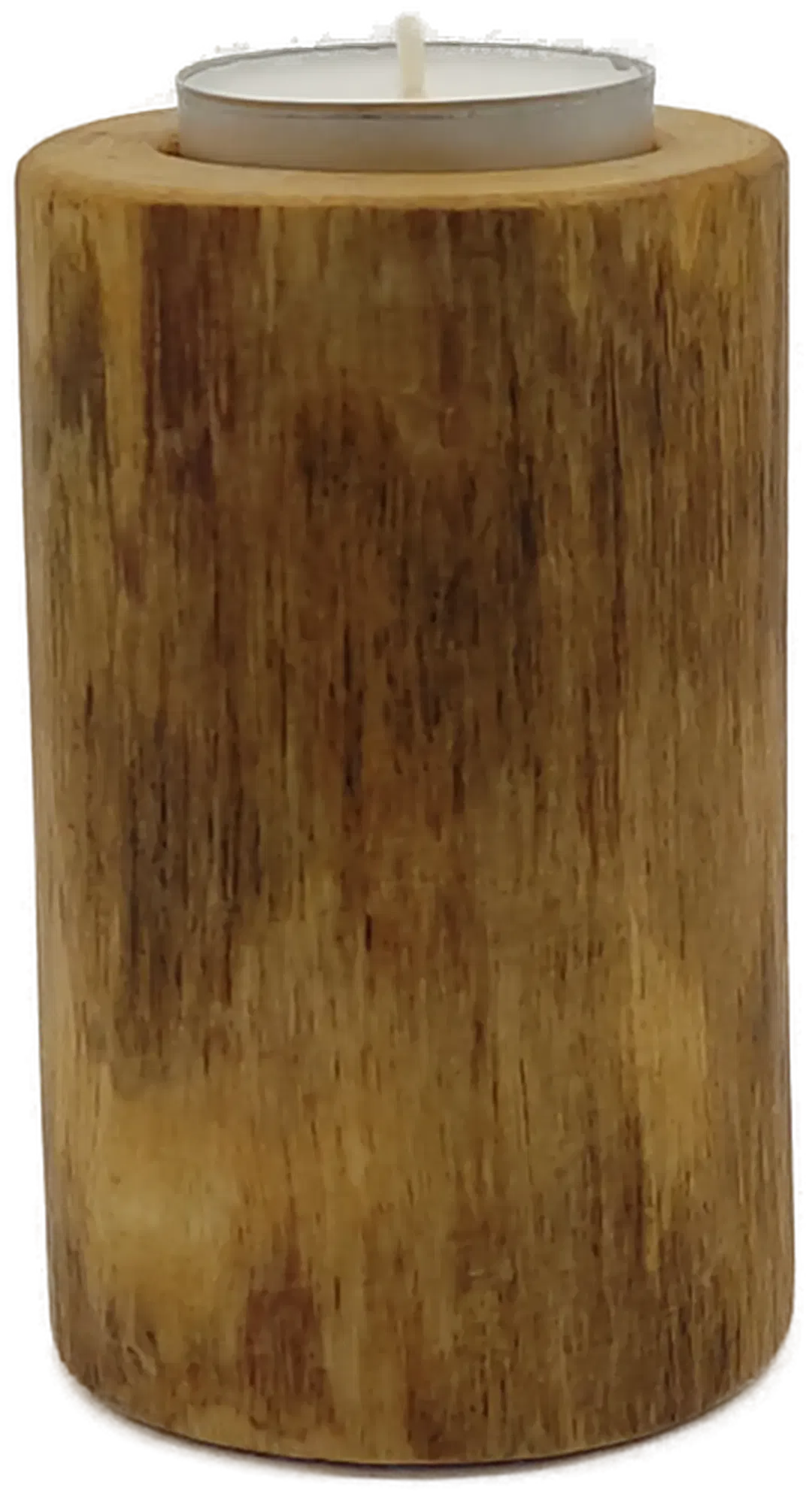 Teelichthalter aus Naturholz - Bild 1