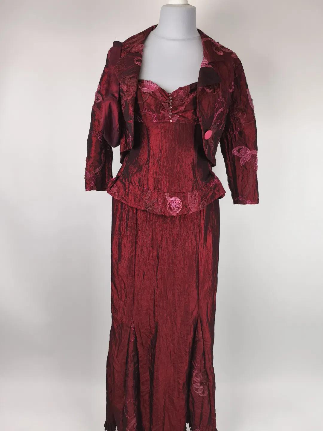 komplettes Kostüm Biedermeierstil - Rock, Korsett, Jacke und Handtasche - Handgenäht - Bild 1