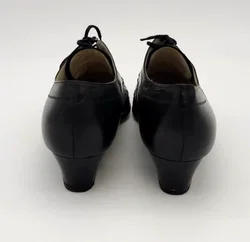 Ornig Damenschuhe aus Leder mit kleinem Absatz schwarz - Gr. UK 7, EUR 40 - Bild 4