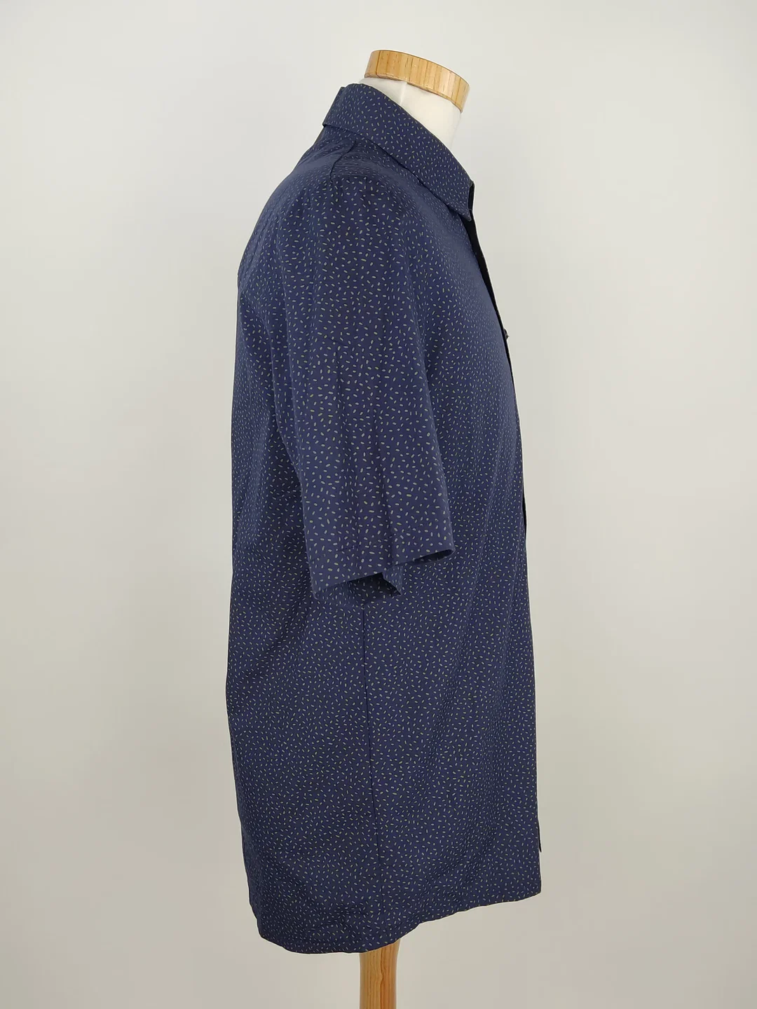 Stoffbruch Herren Kurzarmhemd blau - M / 48 – Bild 2