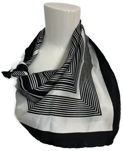 Tuch schwarz weiß 70 x 70 cm - Bild 1