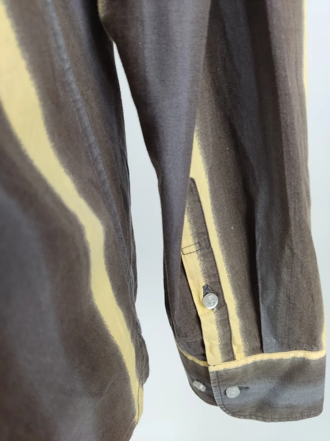 Hemd "Tom Tailor", langarm mit Kragen, braun/grau/gelb gestreift, Größe M – Bild 4