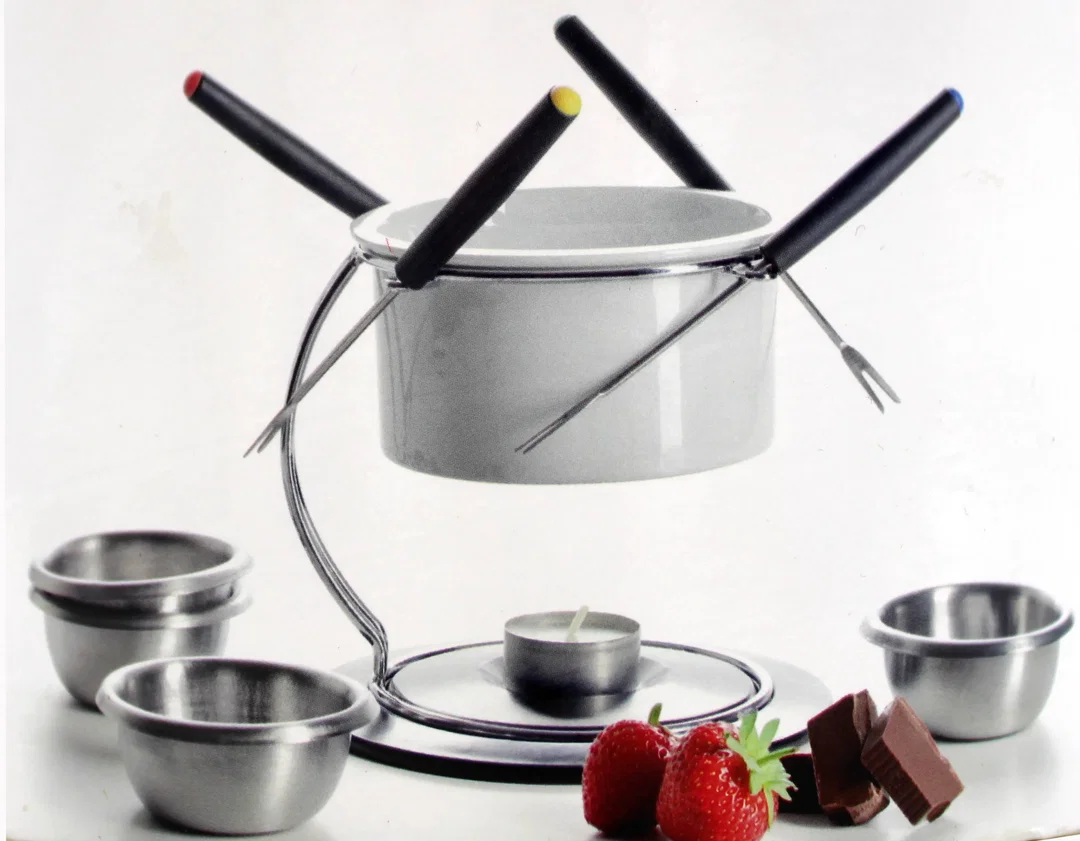 DOMESTIC by Mäser Fondue-Set 11-teilig | Edelstahl mit Rechaud & Schälchen – Bild 3