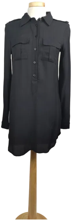 Jones Damen Hemdblusenkleid midi schwarz - XXS/ 32 - Bild 1