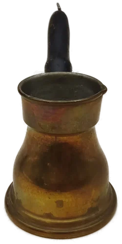 Traditionelle Mokkakanne aus Messing mit Holzgriff  – Vorschau 5