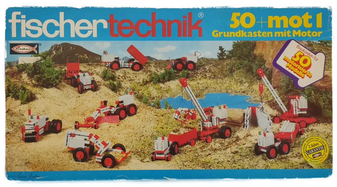 Fischertechnik Grundkasten mit Motor 50+mot1 Art Nr 30134 - Bild 4