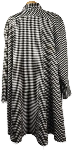 Damen Cape kariert schwarz-weiß - L/40 - Bild 2
