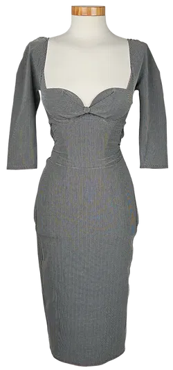 Agent Provocateur Damen Midikleid, grau/schwarz - Gr. S  - Bild 1