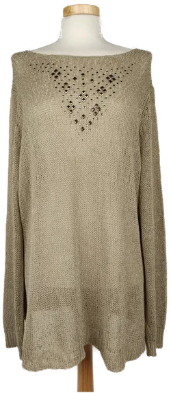 Laura T. Damenpullover mit Nieten braun- L/40 - Bild 1