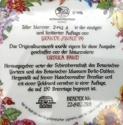 Hutschenreuther Sammelteller - „Grande Finale 1996“ von Ursula Band (Teller 2142 A) – Vorschau 3