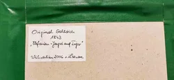 Original Stahlstich 1843 „Elefanten-Jagd auf Tiger“ im Rahmen 27x21 cm – Vorschau 2