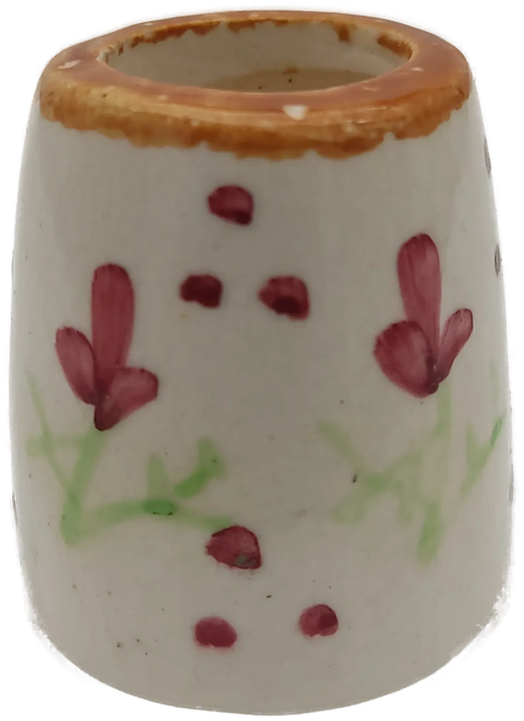 Puppenhaus Zubehör: Miniatur Keramik-Setzkastenfigur mit Blumenmotiv | Sammlerstück  - Bild 4