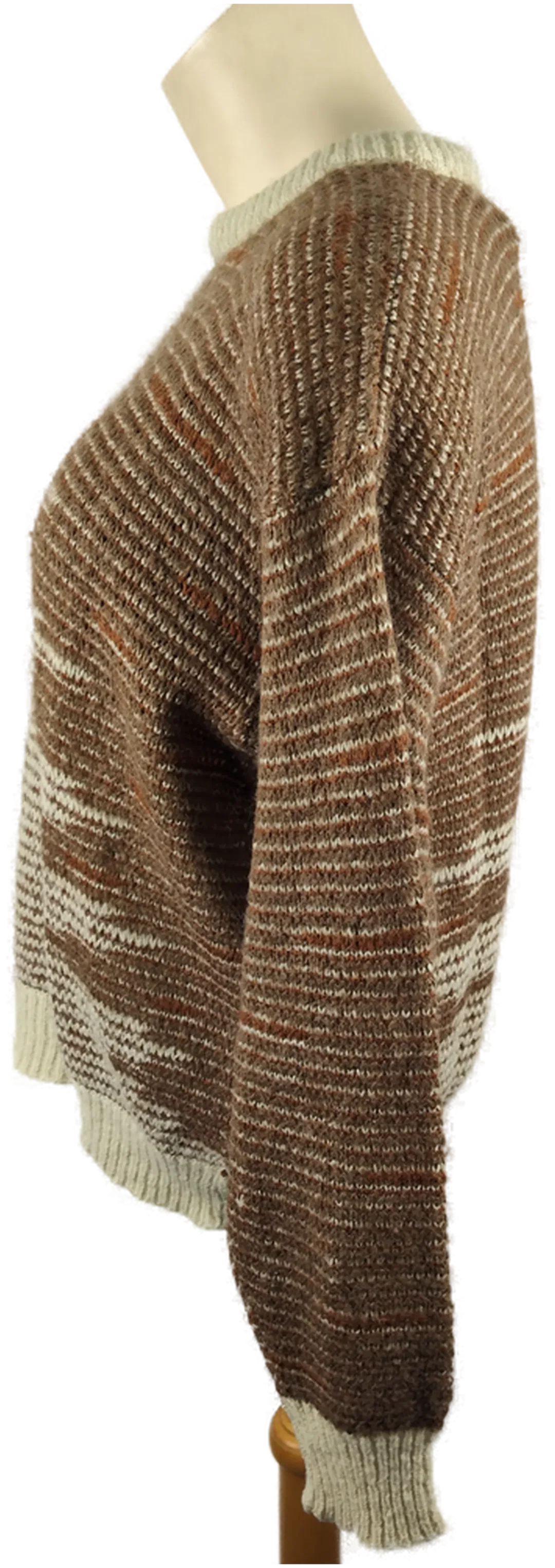 Damenpullover Größe 40 in Beige-Braun | Winterlicher Strick – Bild 2