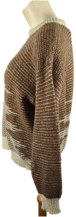 Damenpullover Größe 40 in Beige-Braun | Winterlicher Strick – Vorschau 2