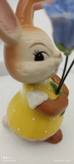 Goebel Porzellan-Hase Mit Glockenblume | Ostern-Sammlerstück - Bild 7