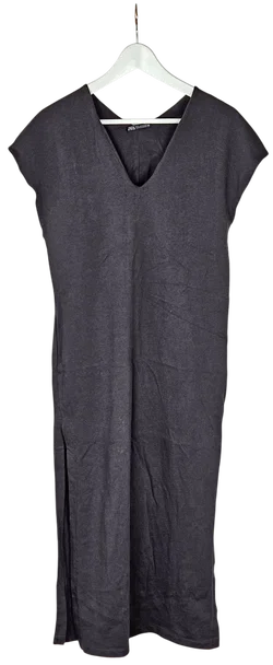 ZARA Damen Midikleid, anthrazit - Gr. EUR S  - Bild 1