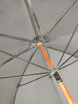 Vintage-Flanierschirm / Sonnenschirm / Damenschirm - schwarz mit ausgefallenem Griff - Bild 3