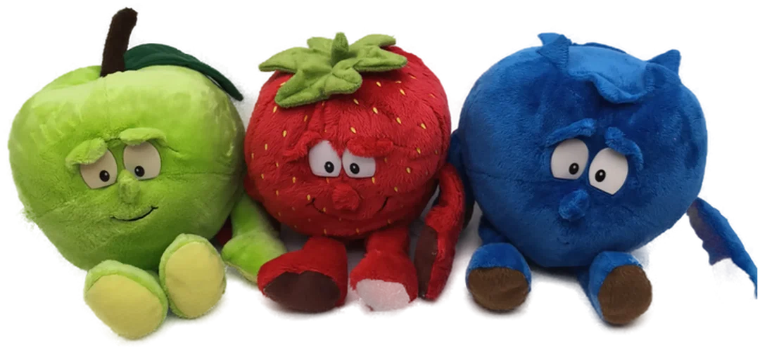 8 Stk. Plüschfiguren, Goodness Gang "Obst", Sammelfiguren – Bild 3
