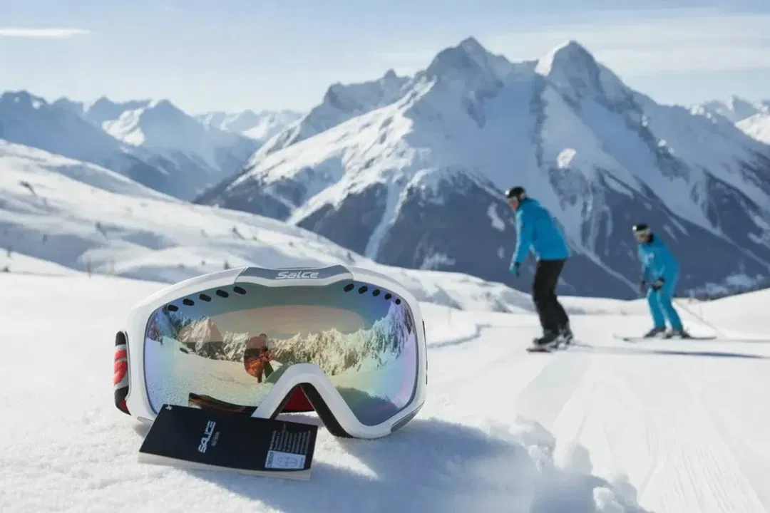 Salice Skibrille Weiß/Rot – Doppelscheibe, Antifog, UV-Schutz, inkl. Microfaserbeutel - Bild 4