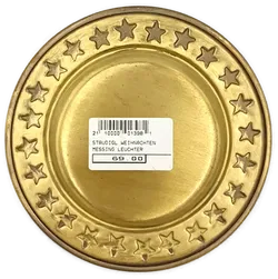 Weihnachtlicher Kerzenteller aus Messing Ø 12,5 cm - Bild 2