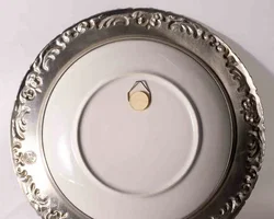 Porzellan Wandteller mit Zinnrahmen Frühling, ⌀ 23cm - Bild 2