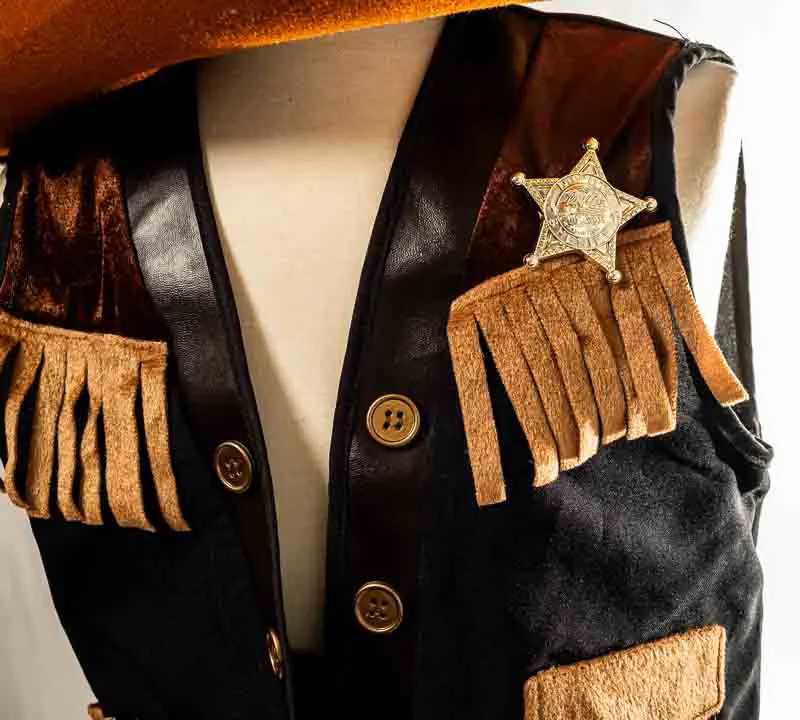 Fasching Cowboy Kostüm Sheriff Kinder – Bild 3