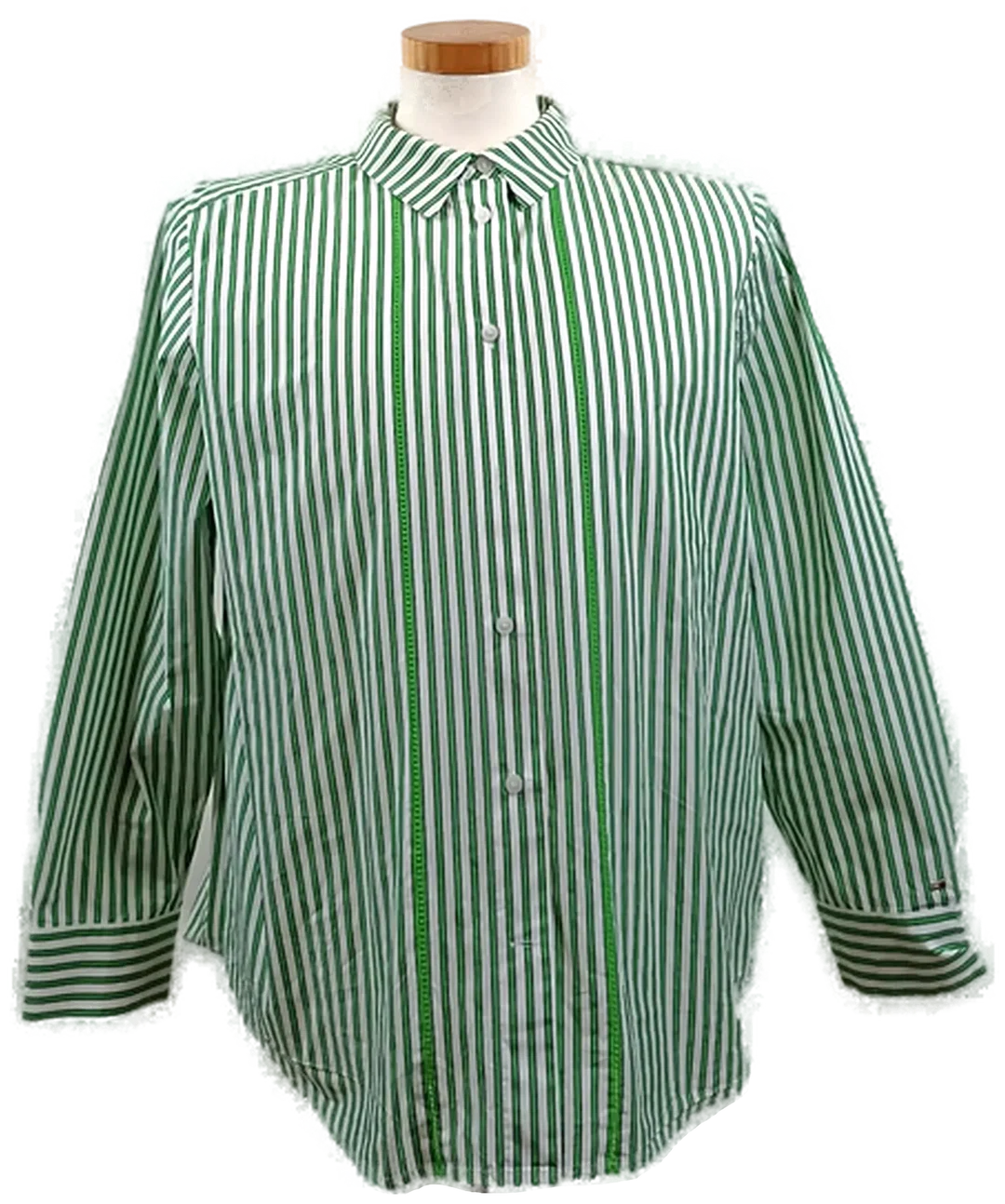 Tommy Hilfiger Damen Hemd grün/weiß Gr. XL - Bild 1