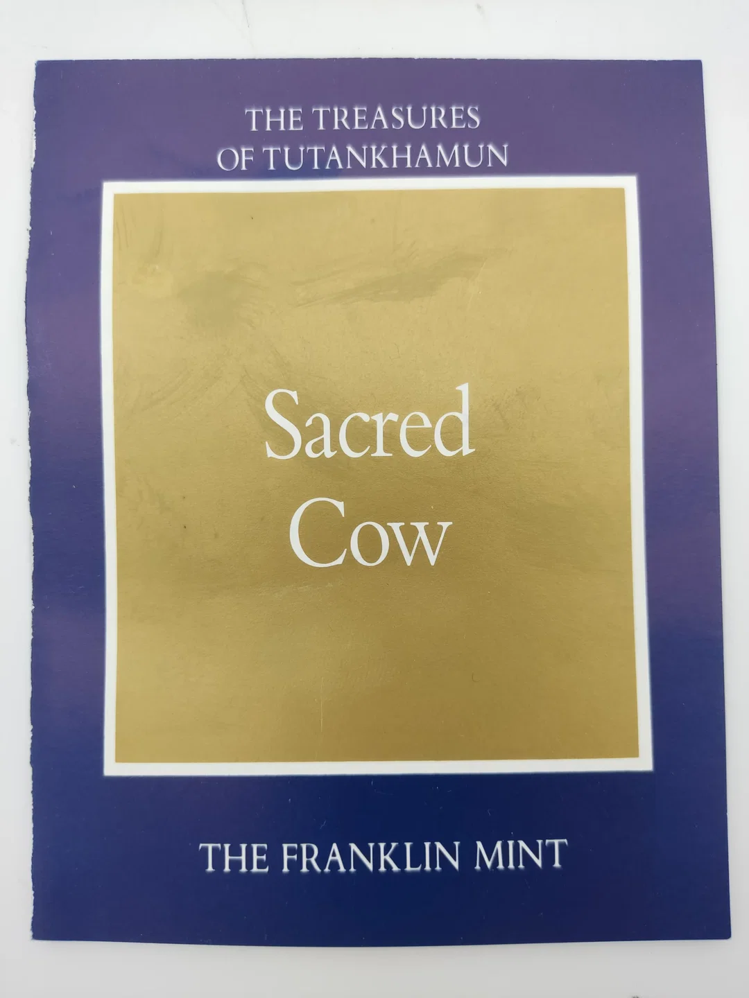 Goldener Sacred Cow Porzellan & Zertifikat von Franklin Mint | Limitierte Rarität – Bild 9
