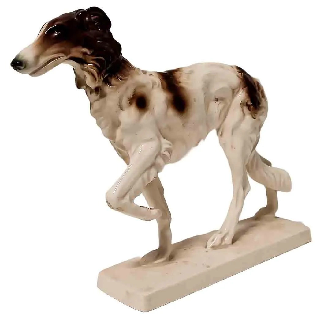 Hertwig Katzhütte Porzellanfigur Barsoi Windhund – Vintage Eleganz – Bild 3